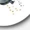 Designart - Little Penguin Flying Stars and Planets I - Farmhouse Metal Circle Wall Art
